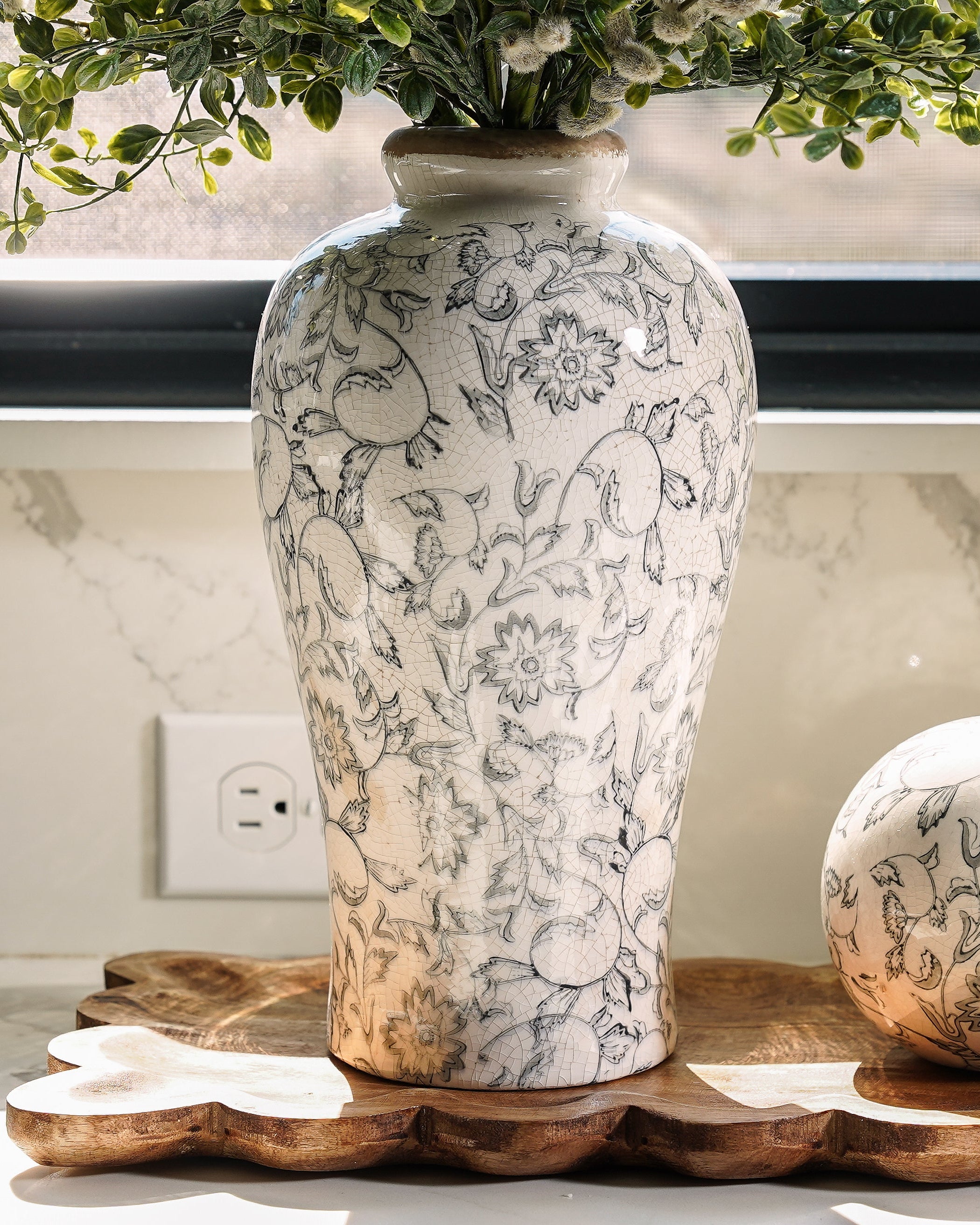 Whimsy Tall Charcoal Vase