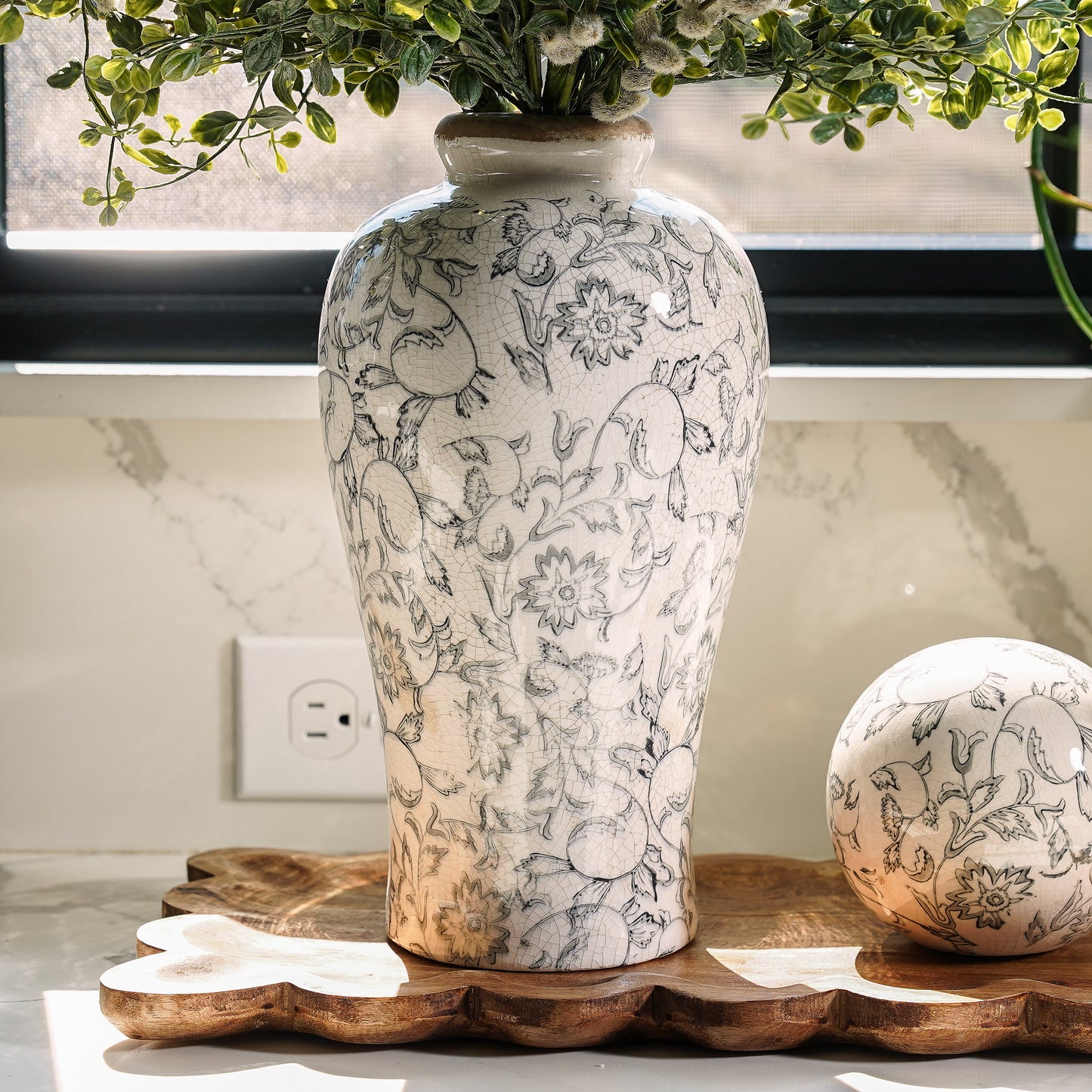 Whimsy Tall Vase | Charcoal