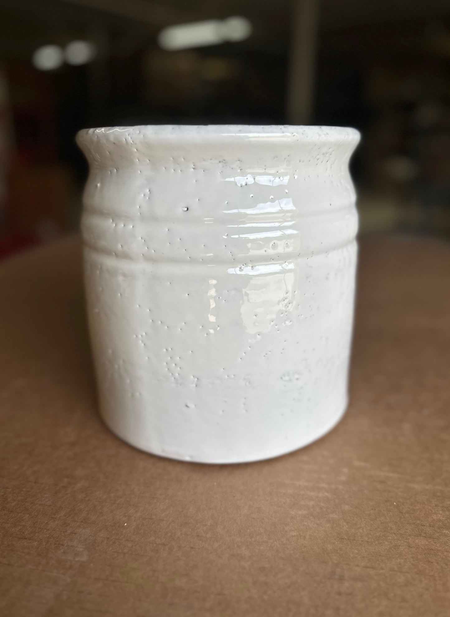 Large Ceramic White Crock | Scratch & Dent