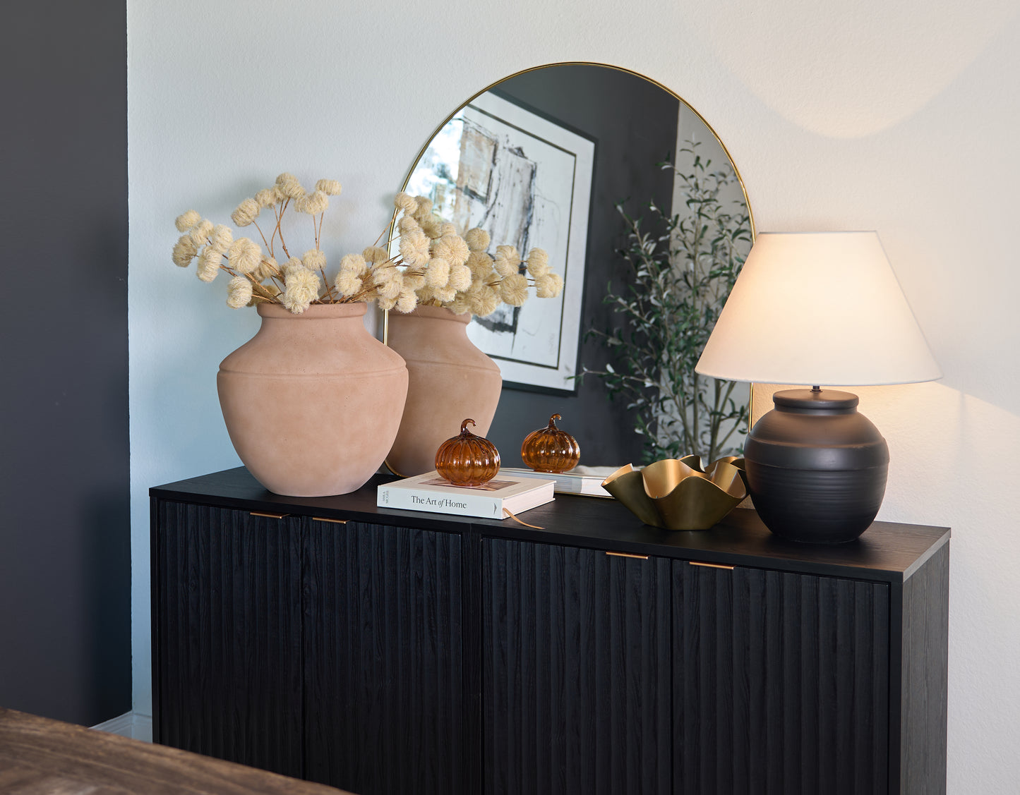 Axel Oversized Clay-Style Vase | Round Decorative Vessel