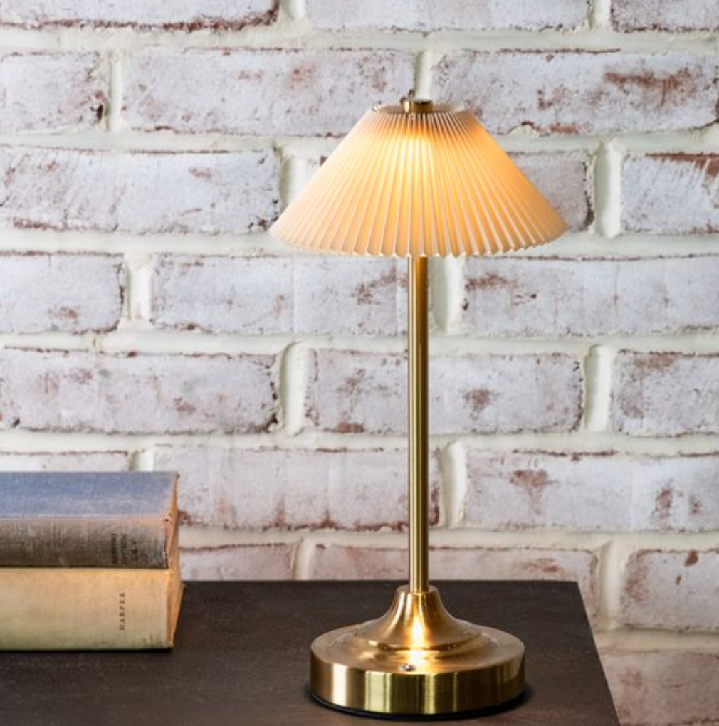 Gold Cordless Rechargeable Table Lamp