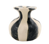 Black Striped Ceramic Candleholder