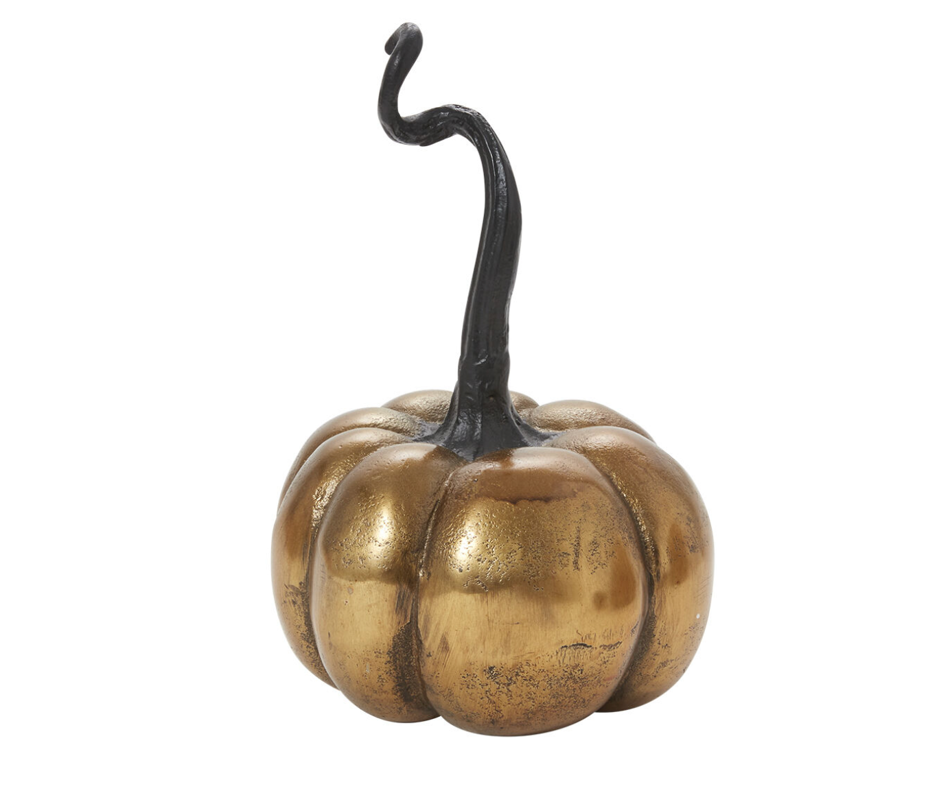 Antique Gold Metal Pumpkins | Fall Decorative Accents
