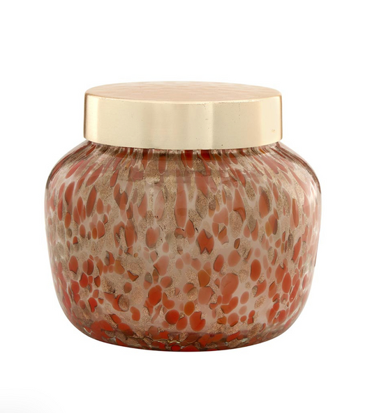 Red and Gold Speckled Candle | Volcano