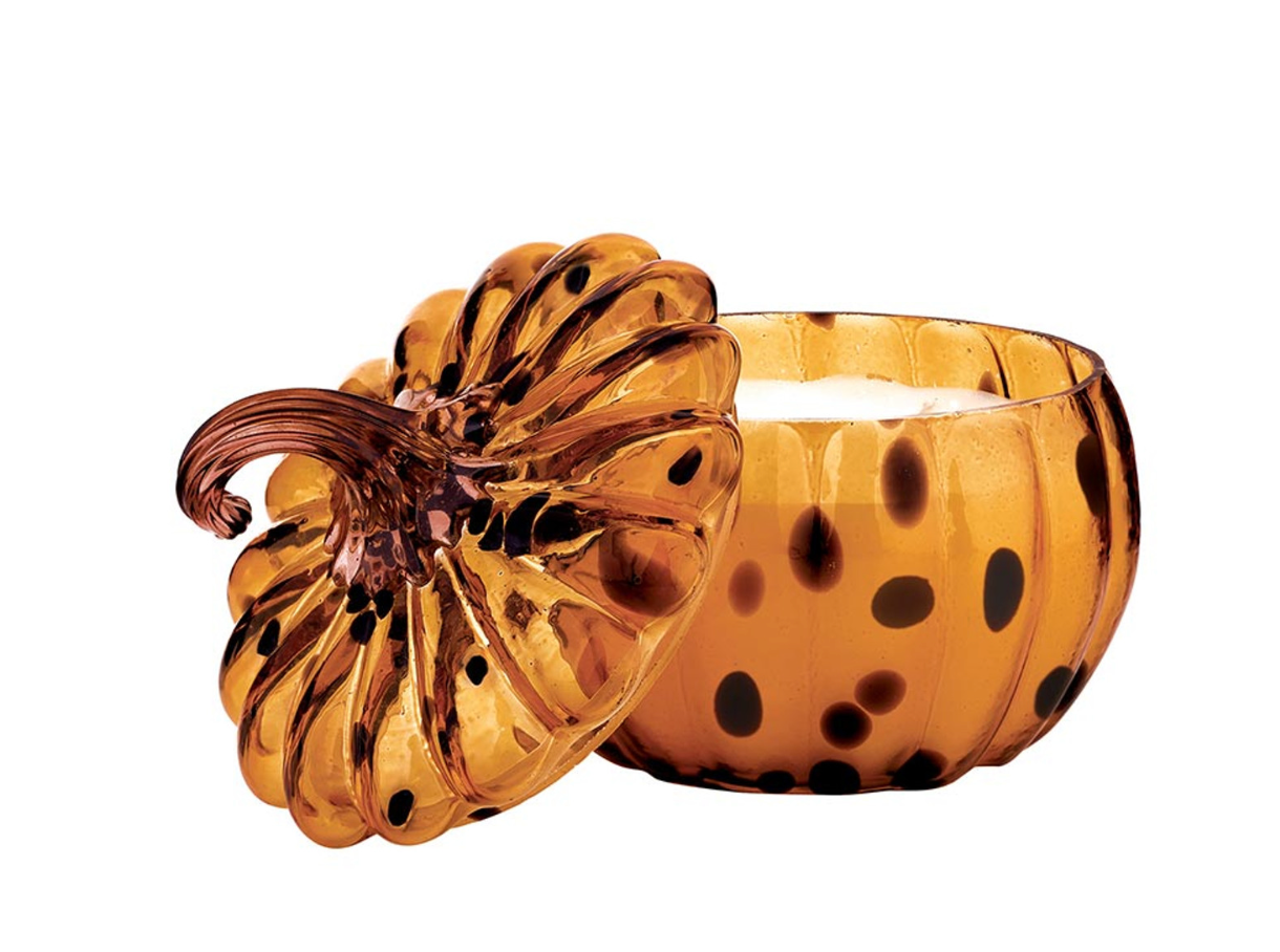 Amber Spotted Pumpkin Candle | Pumpkin Spice
