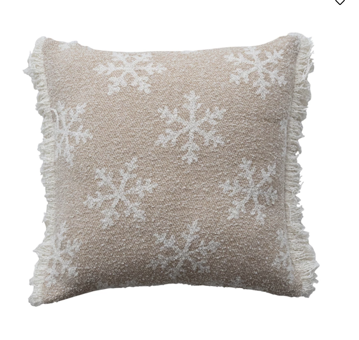 Snowflake Jacquard Pillow