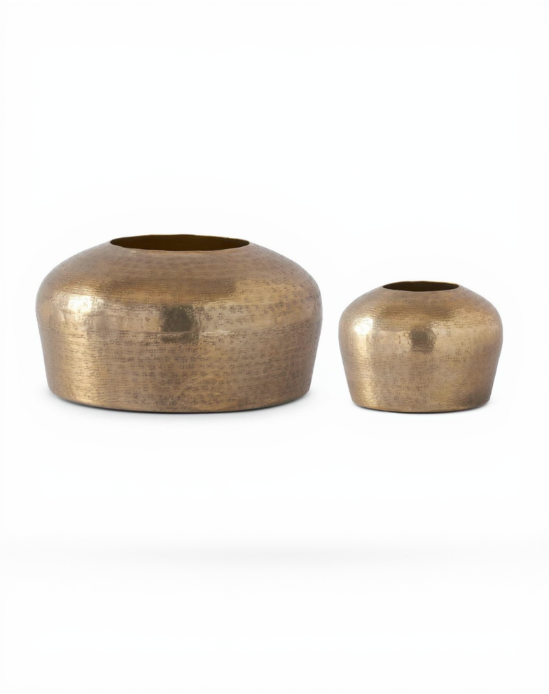 Hammered Gold Vase