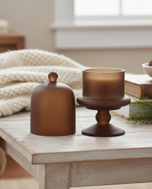 Brown Cloche Candle | Balsam