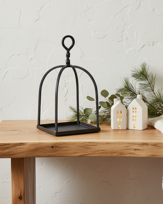 Black Iron Lantern Display