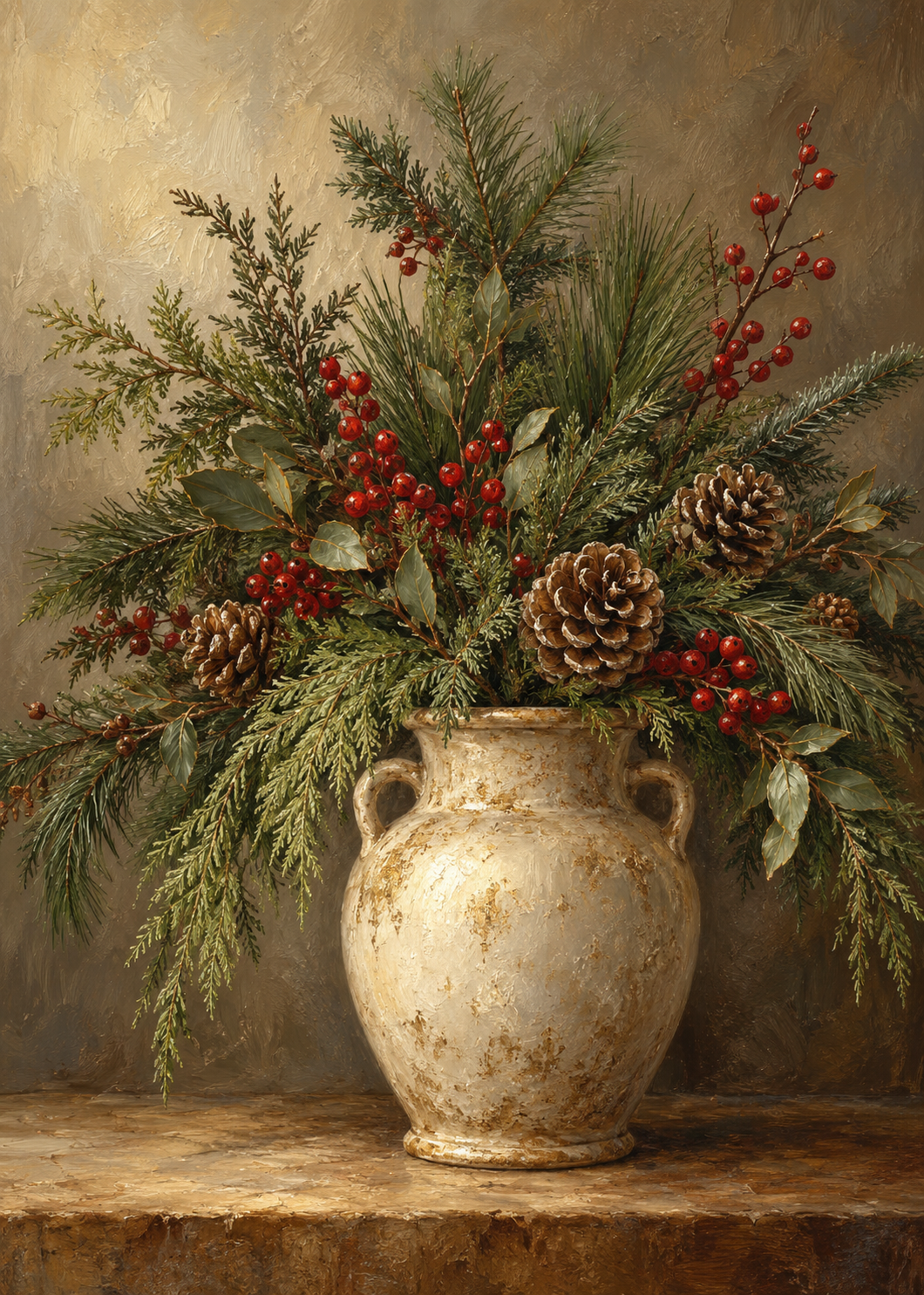 Holiday Botanicals holiday art print — frame sold separately