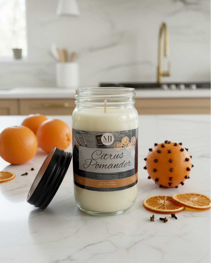 Citrus Pomander | Mason Jar Soy Candle