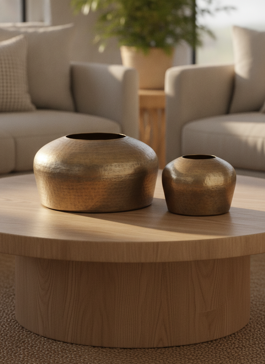 Hammered Gold Vase