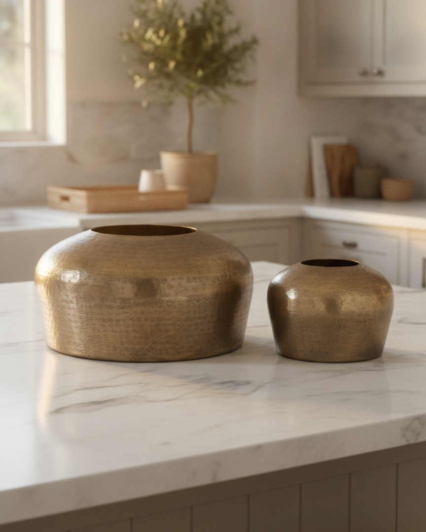 Hammered Gold Vase