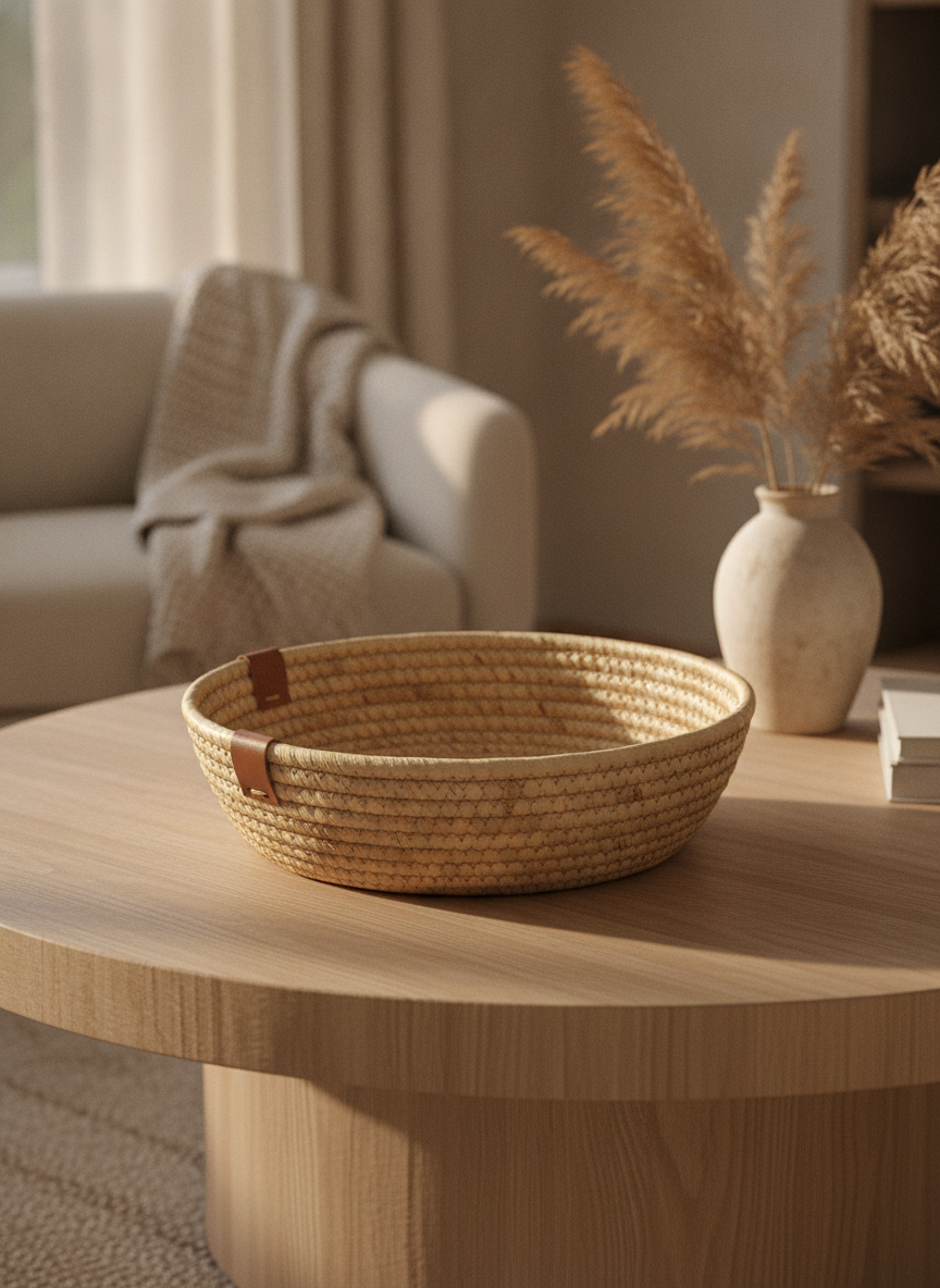 Hand-Woven Seagrass Basket