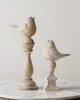 Resin Bird on Pedestal Set