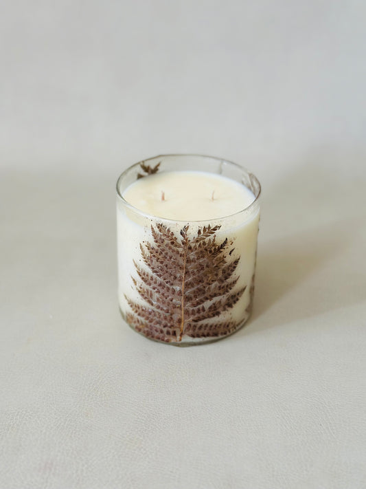 Pressed Fern Glass Jar | Hawaiian Summer