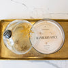 Etched Gold Snowflake Ornament Candle