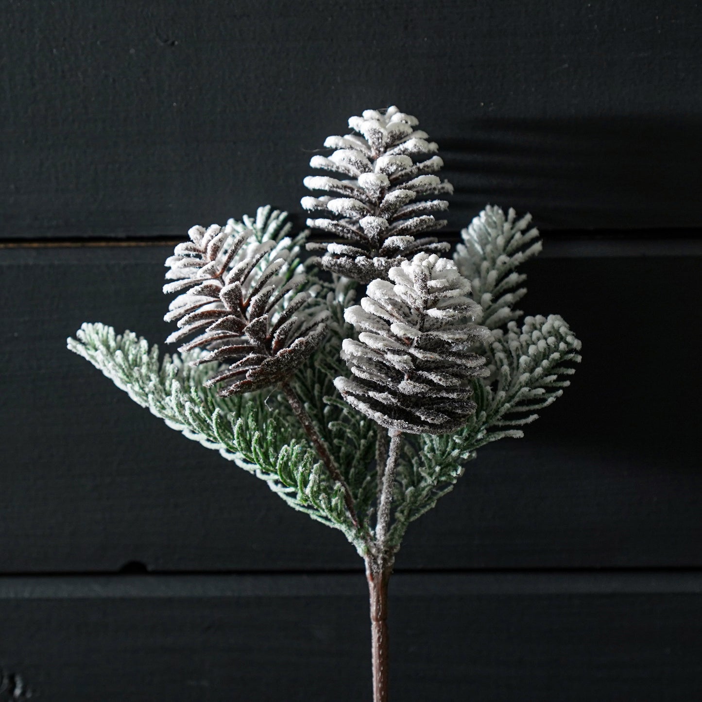 Flocked Fir and Pinecone Stem