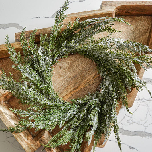 Snowy Cedar Candle Ring