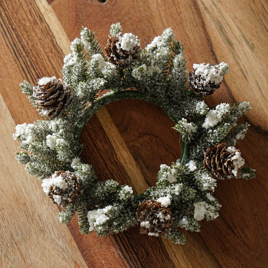 Snowy Mini Cone Candle Ring