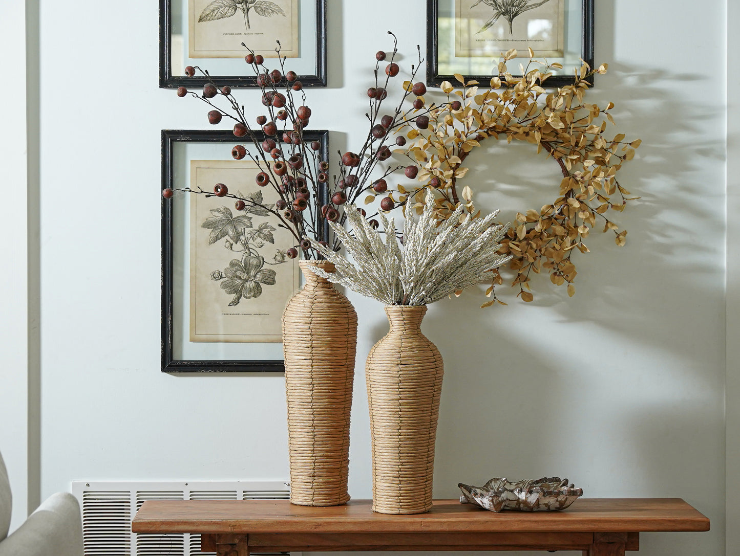 Whitewashed Leaf Tray