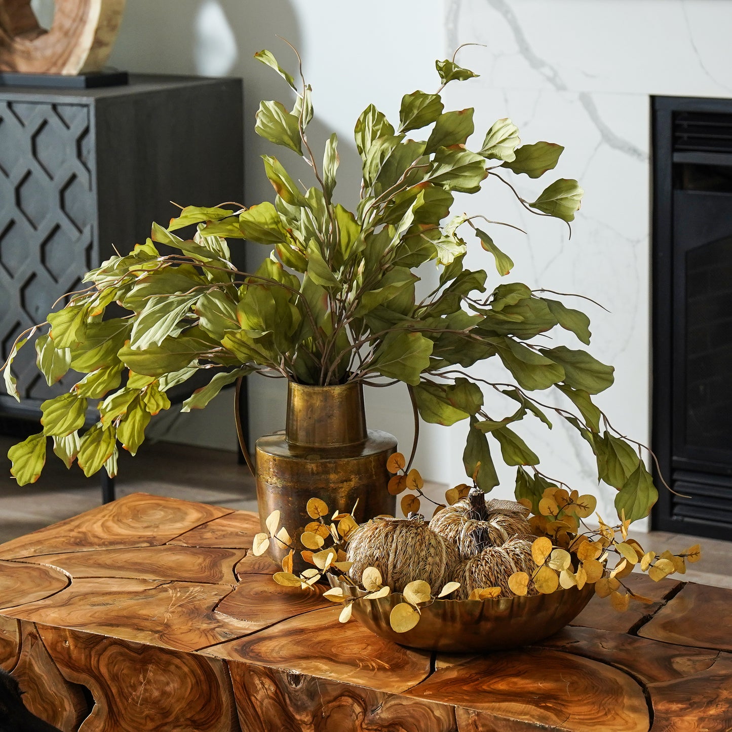 Handled Brass Metal Vase