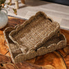 Scalloped Woven Tray | Set of 2