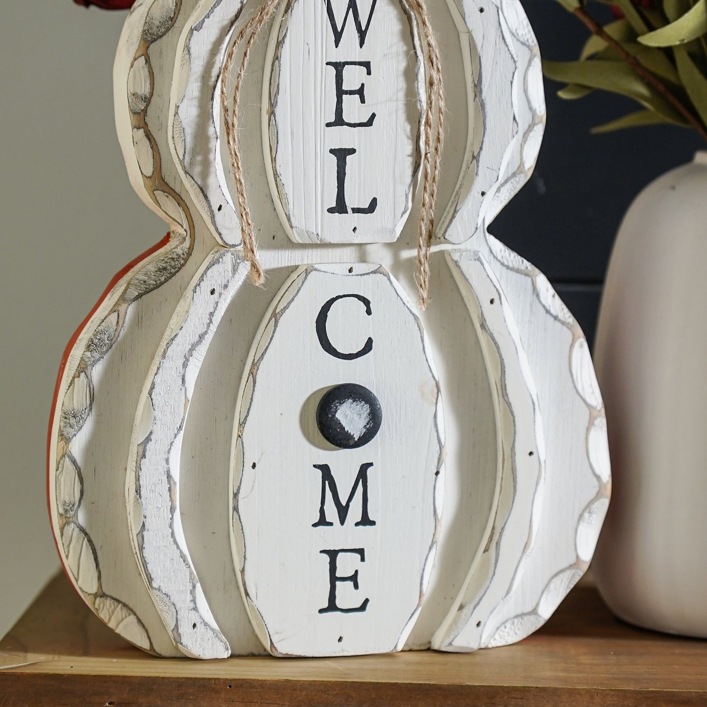 Pumpkin/Snowman Reversible Plaque