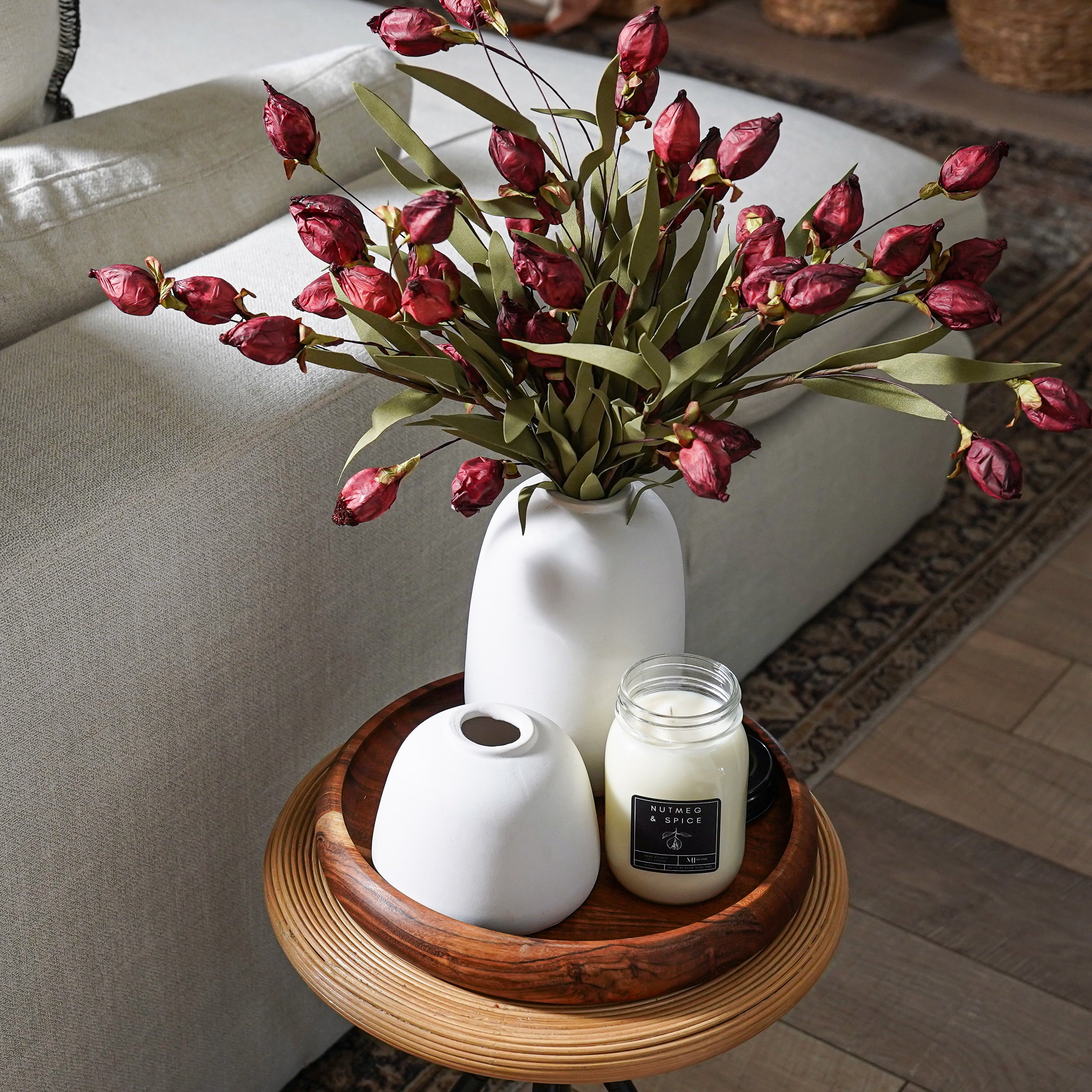 Lantern Bud Luxe Bush | Burgundy PRE ORDER