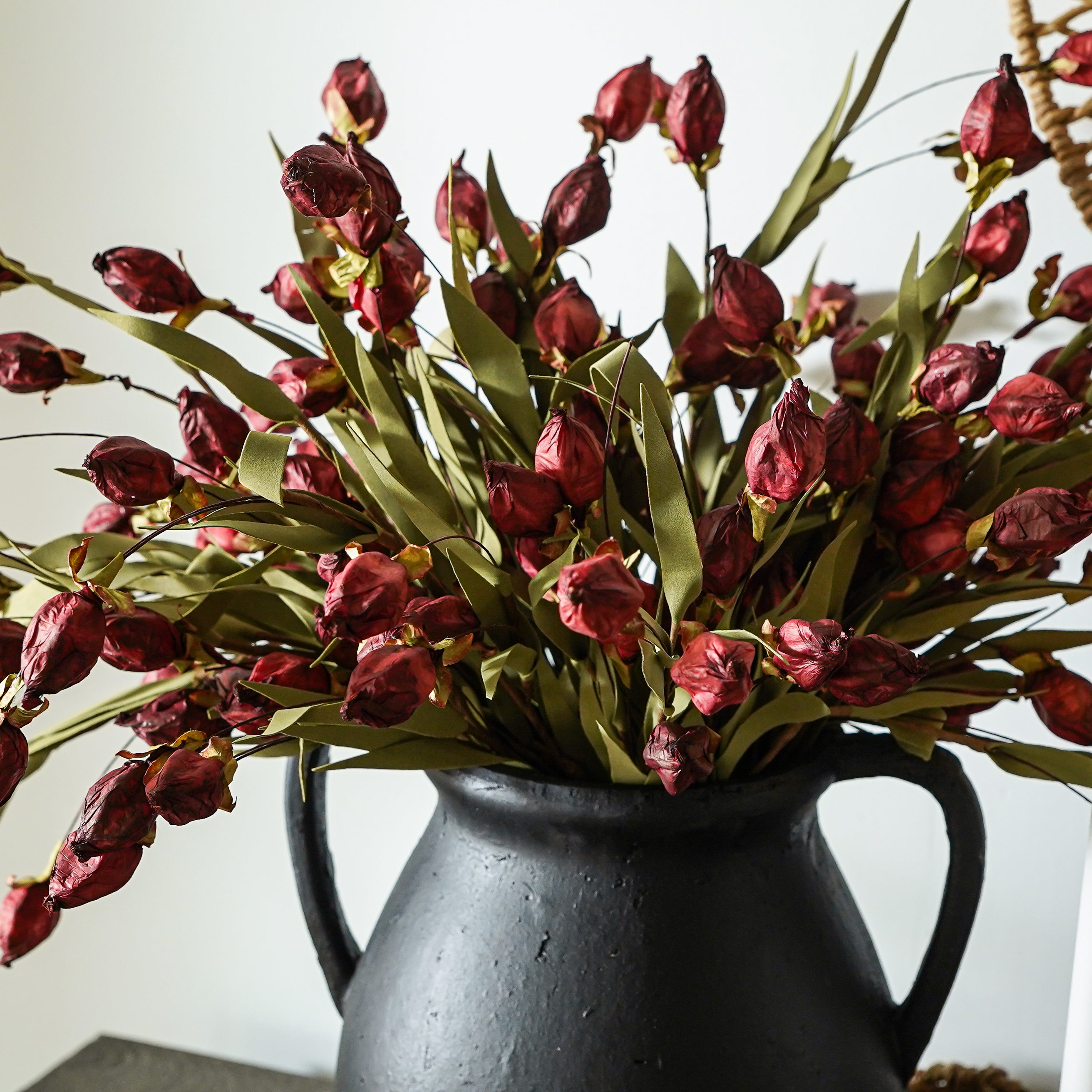 Lantern Bud Luxe Bush | Burgundy PRE ORDER