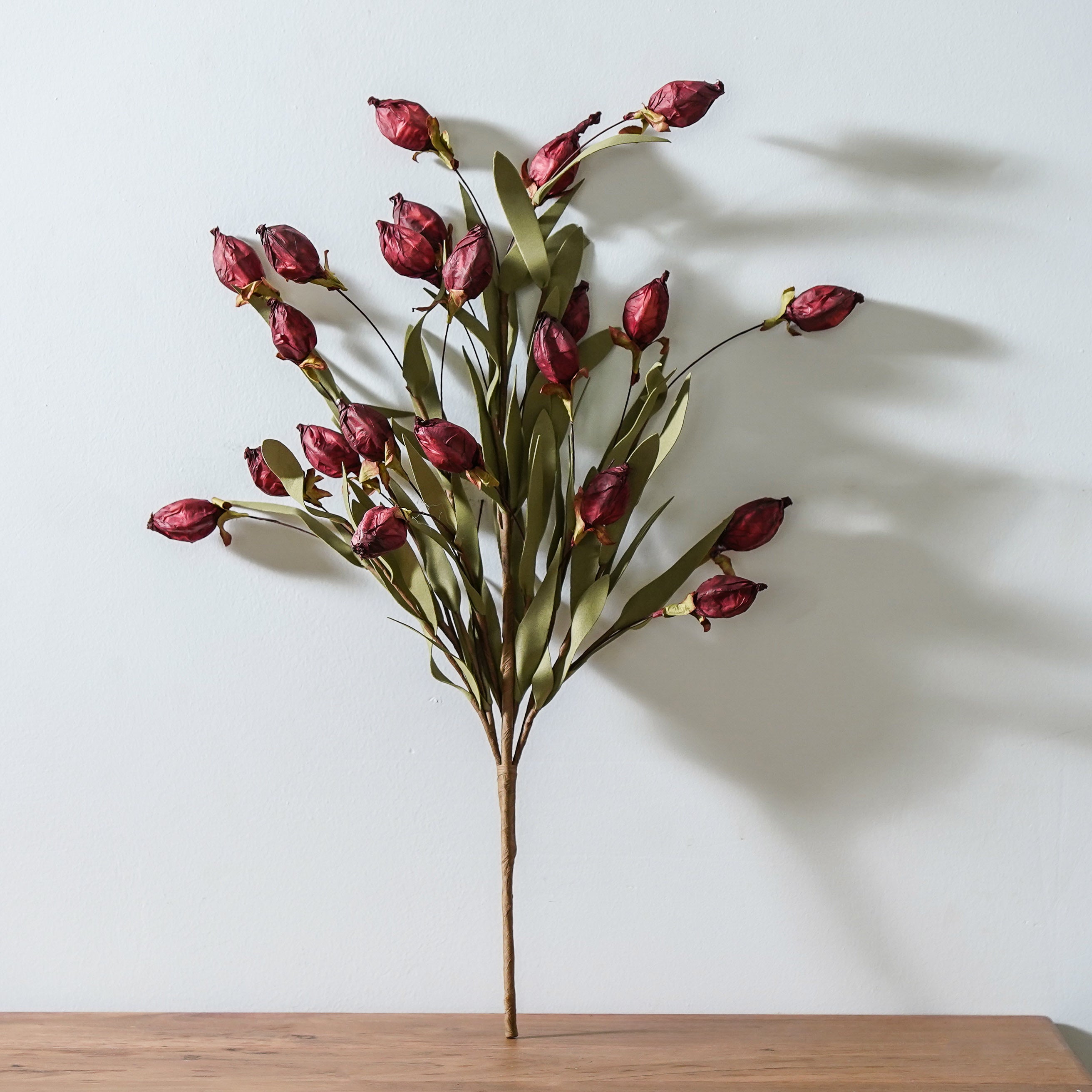 Lantern Bud Luxe Bush | Burgundy PRE ORDER