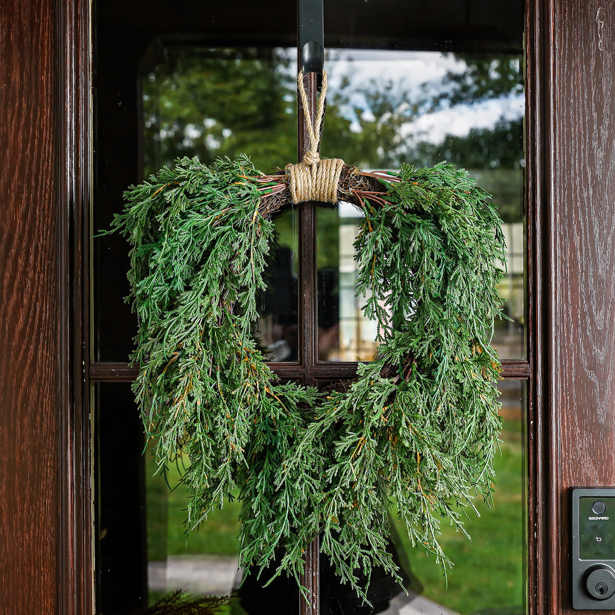 Draping Juniper Hanging Wreath | Small