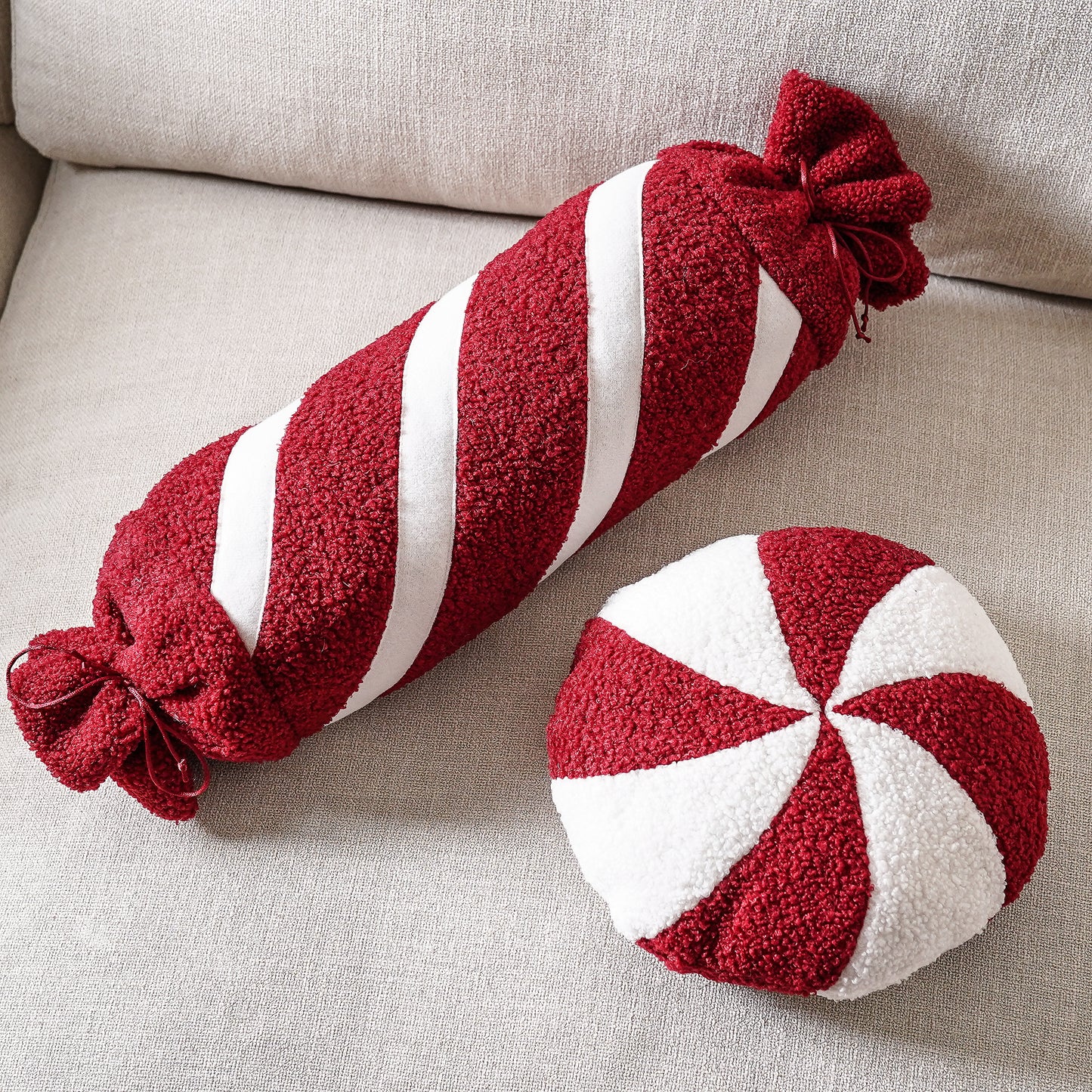 Round Peppermint Pillow