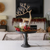 Antique Gold Holiday Reindeer Statue