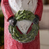 Red Painted Carved Santa