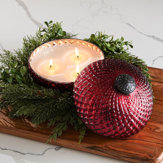 Red Mercury Ornament Candle | Large