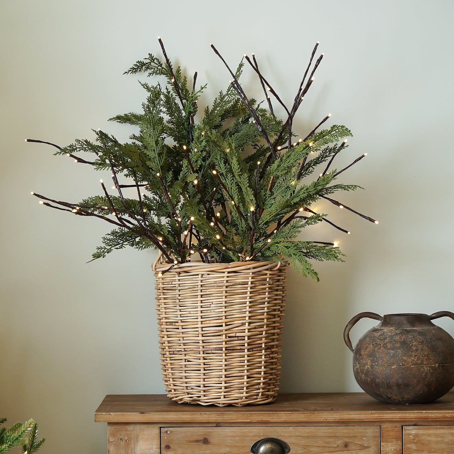 Wicker Basket with Handles