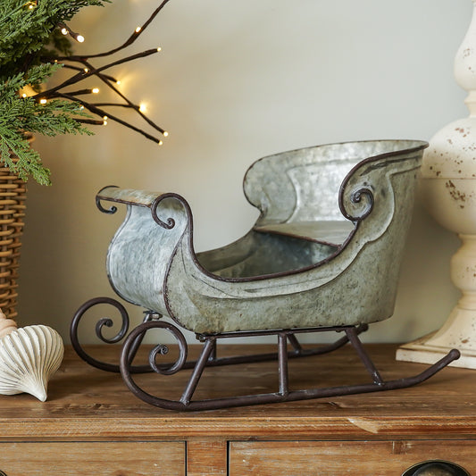 Galvanized Distressed Sleigh