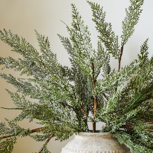 Real Touch Snowy Cedar Stem