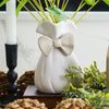 Beige Ceramic Bow Vase