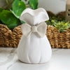 Beige Ceramic Bow Vase