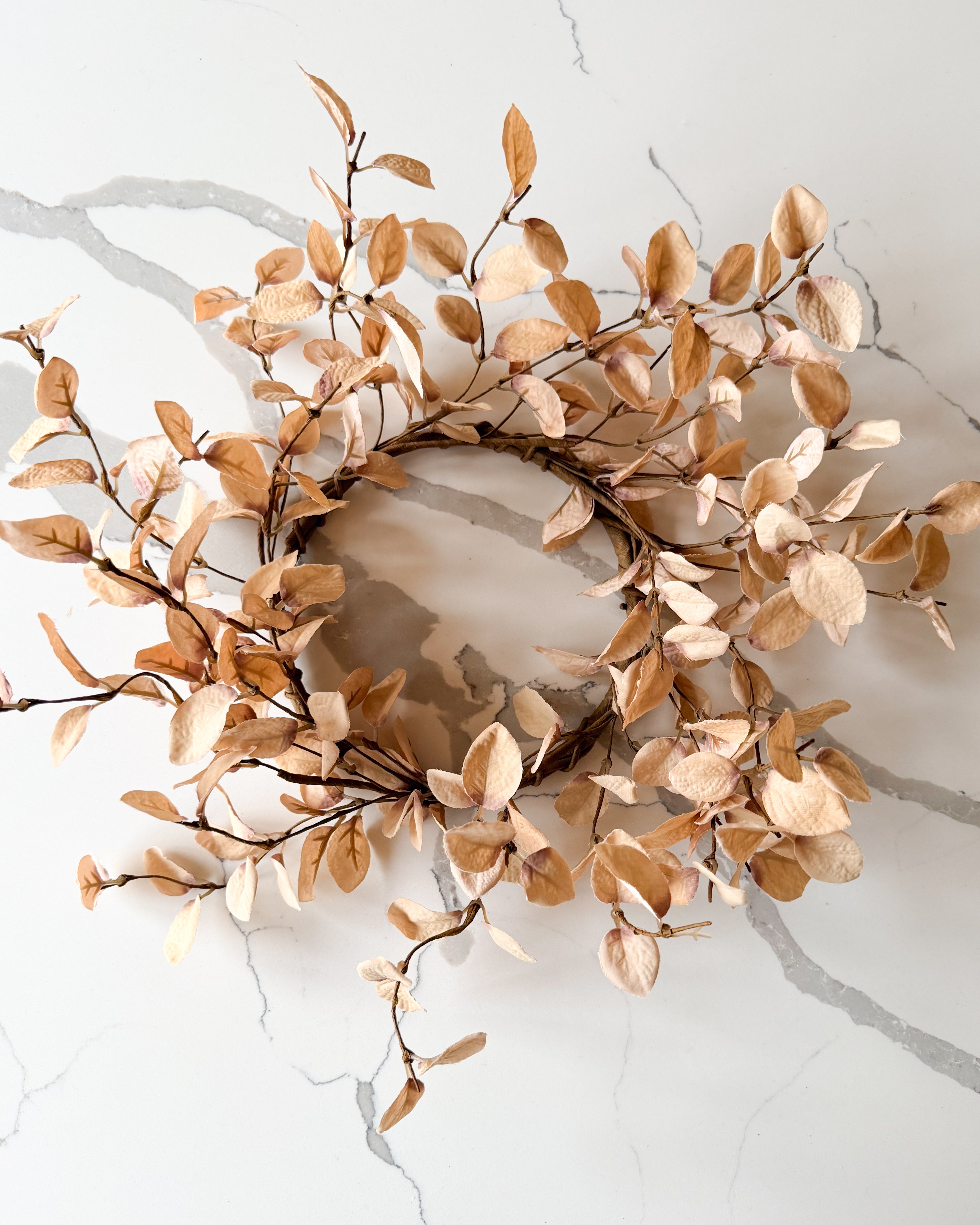 Beige Eucalyptus Candle Ring | Large