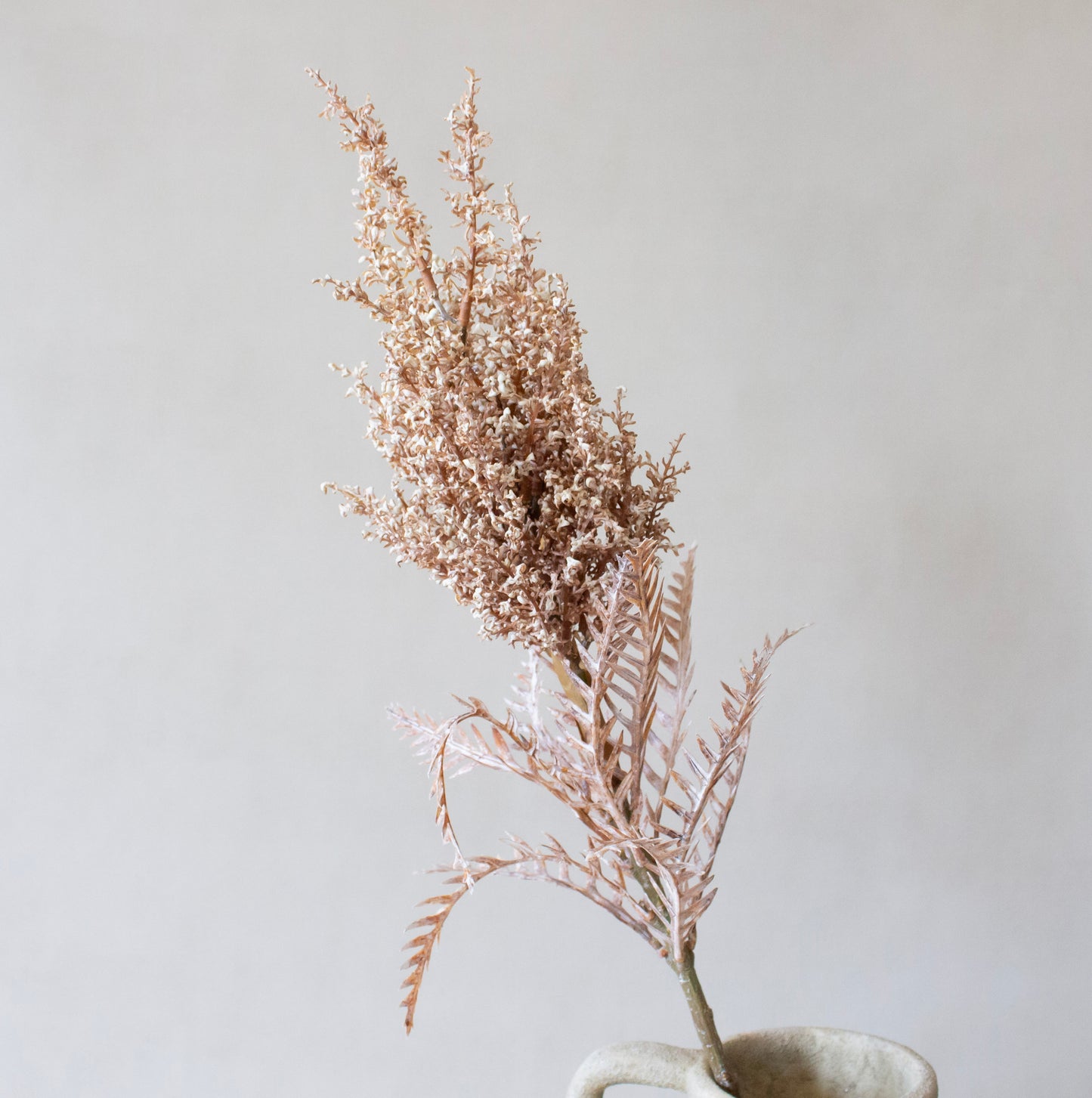 Natural Lace Leaf Stem | Muted Brown