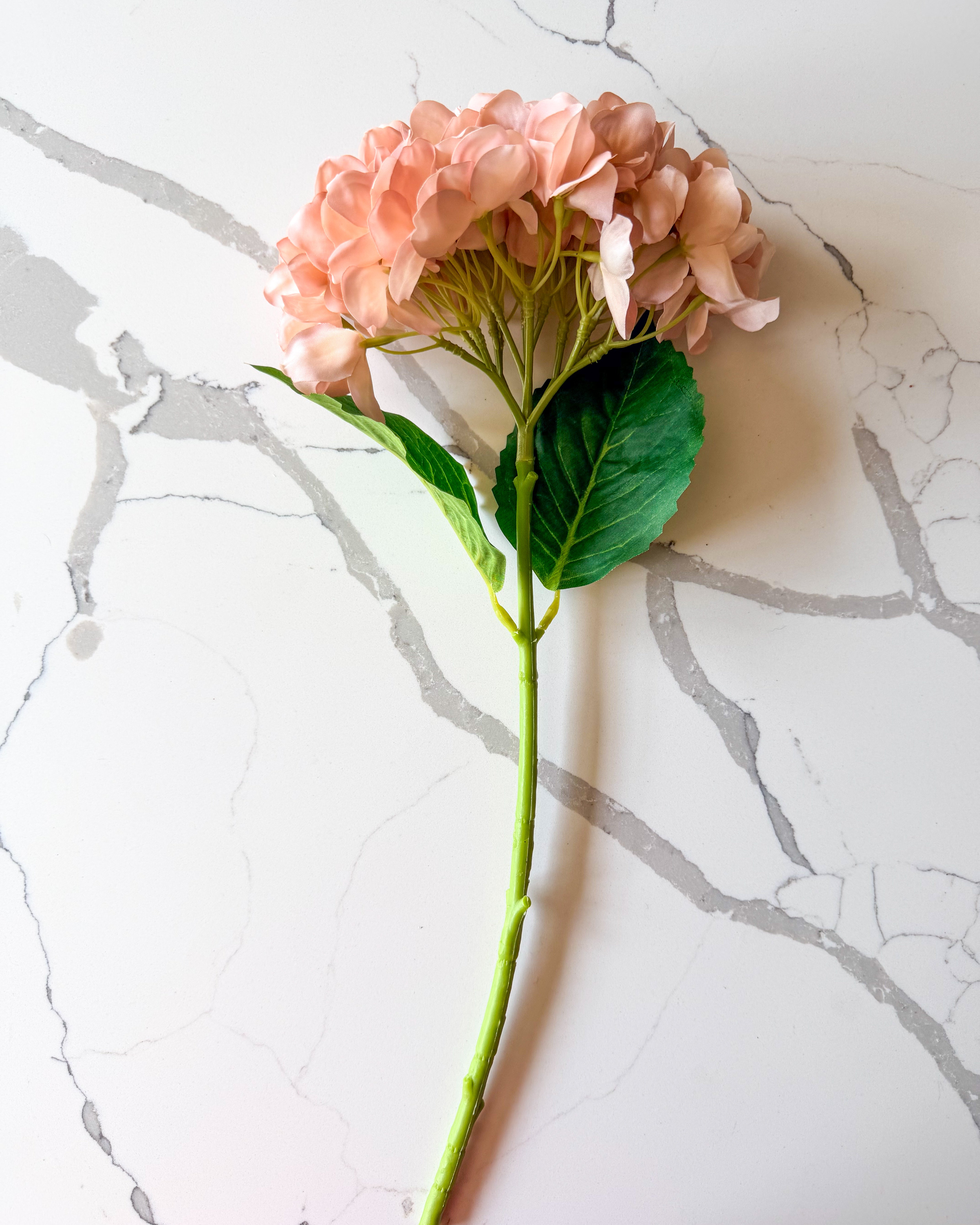 Faded Blush Real Touch Hydrangea Stem