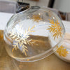 Etched Gold Snowflake Ornament Candle