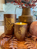 Bronze Maple Leaf Cutout Lanterns | Fall Candle Holders