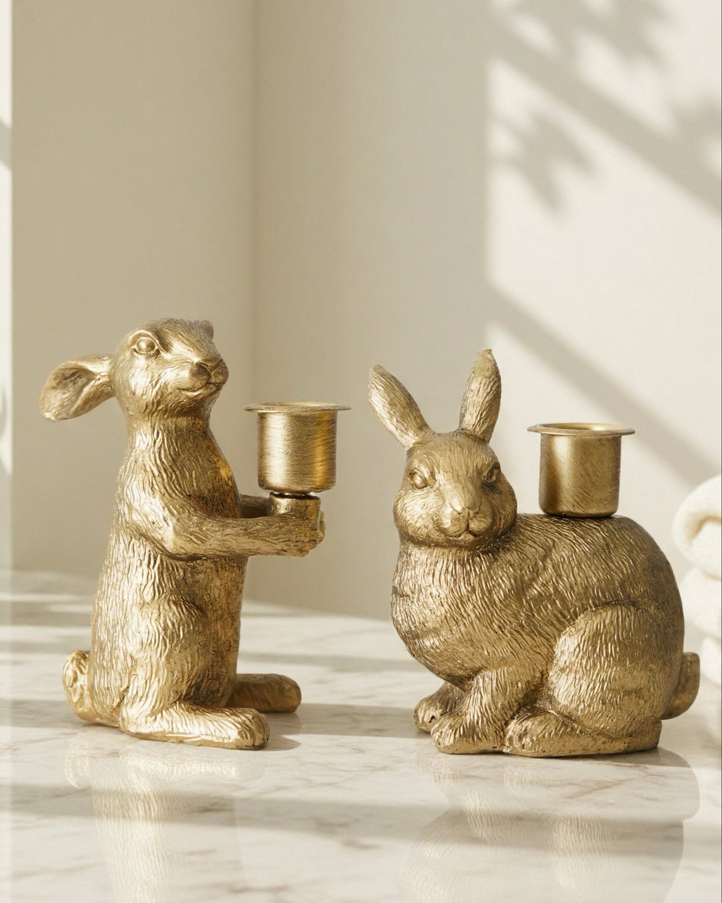 Bunny Taper Candle Holder Set