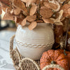 Willow Link Ceramic Vase with Handles