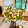 Faux Dogwood Stem | Soft White Florals