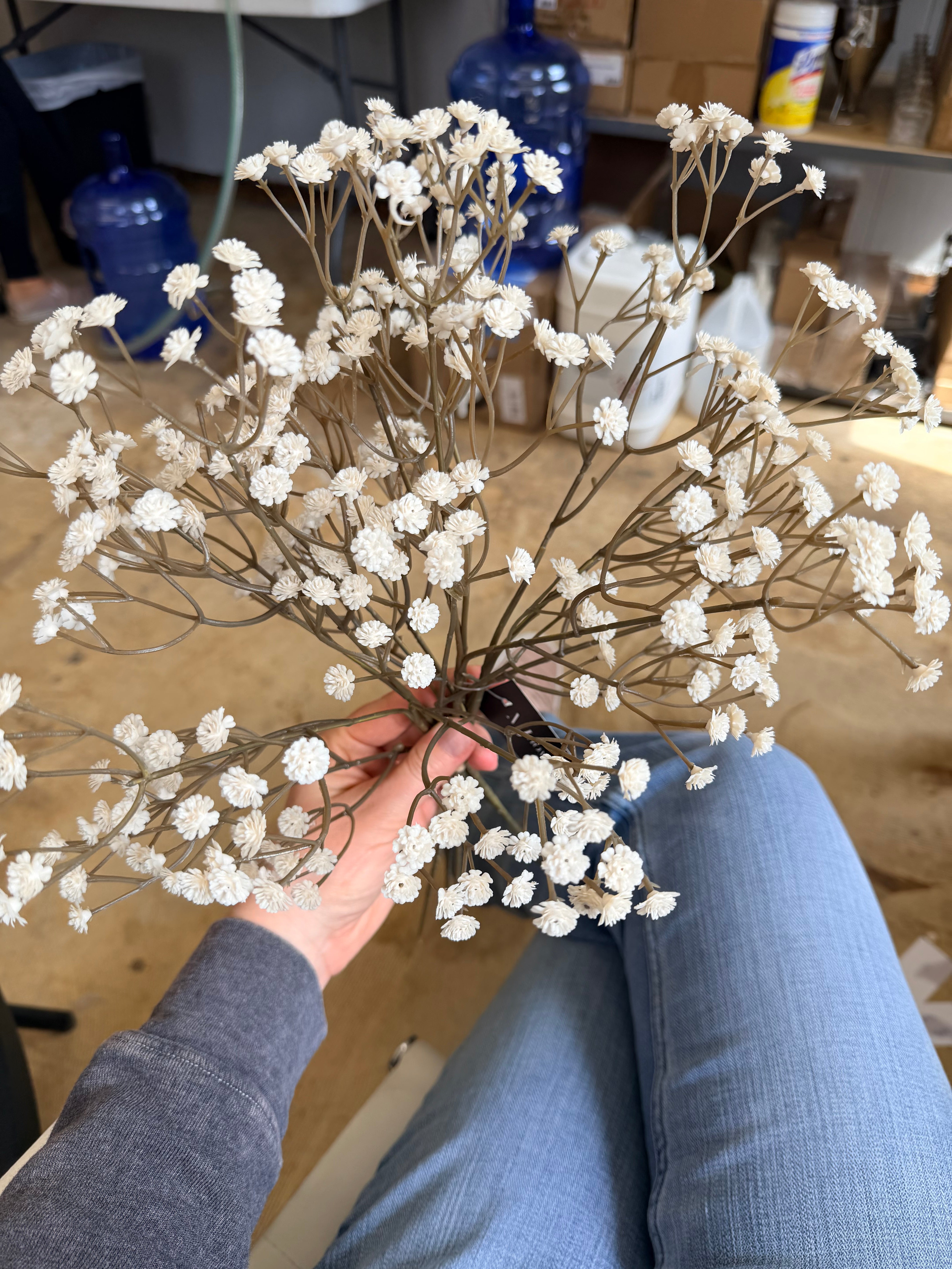 Ivory Real Touch Baby's Breath Bunch | Returning July